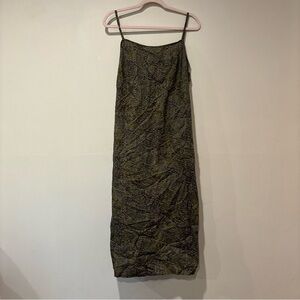 Peruvian Connection Green patterned Midi Dress